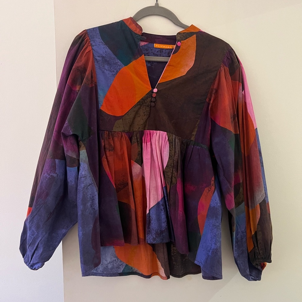 Oliphant Color Block Blouse